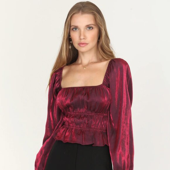 NWT -Remy Ruby Red Blouse by Adelyn Rae - Picture 1 of 4